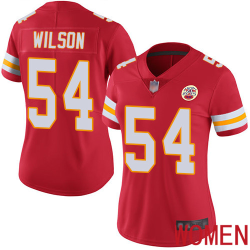 Women Kansas City Chiefs #54 Wilson Damien Red Team Color Vapor Untouchable Limited Player Nike NFL Jersey->nfl t-shirts->Sports Accessory